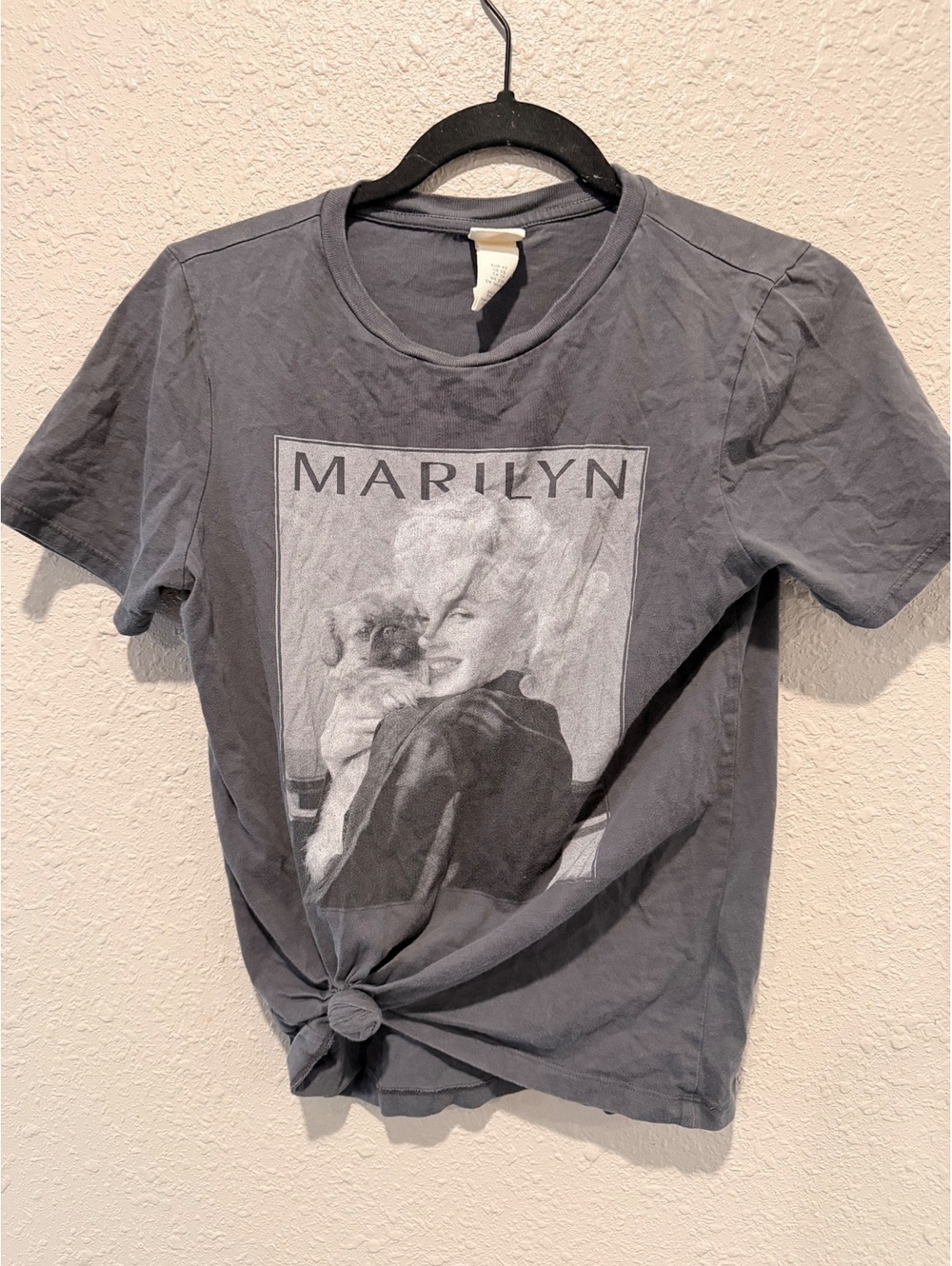 H&M Gray Marilyn Monroe Graphic T-Shirt Size US XS